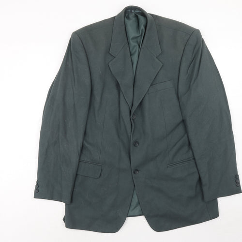 Burton Mens Green Wool Jacket Suit Jacket Size 42 Regular
