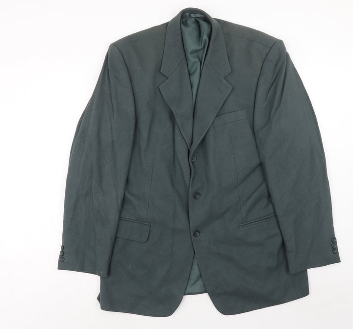 Burton Mens Green Wool Jacket Suit Jacket Size 42 Regular