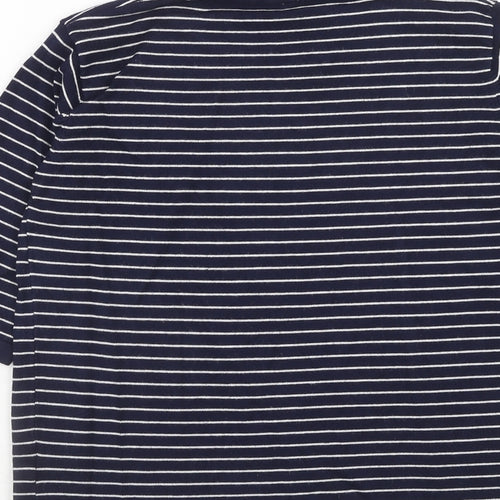 Sweewe Womens Blue Round Neck Striped Viscose Pullover Jumper Size S