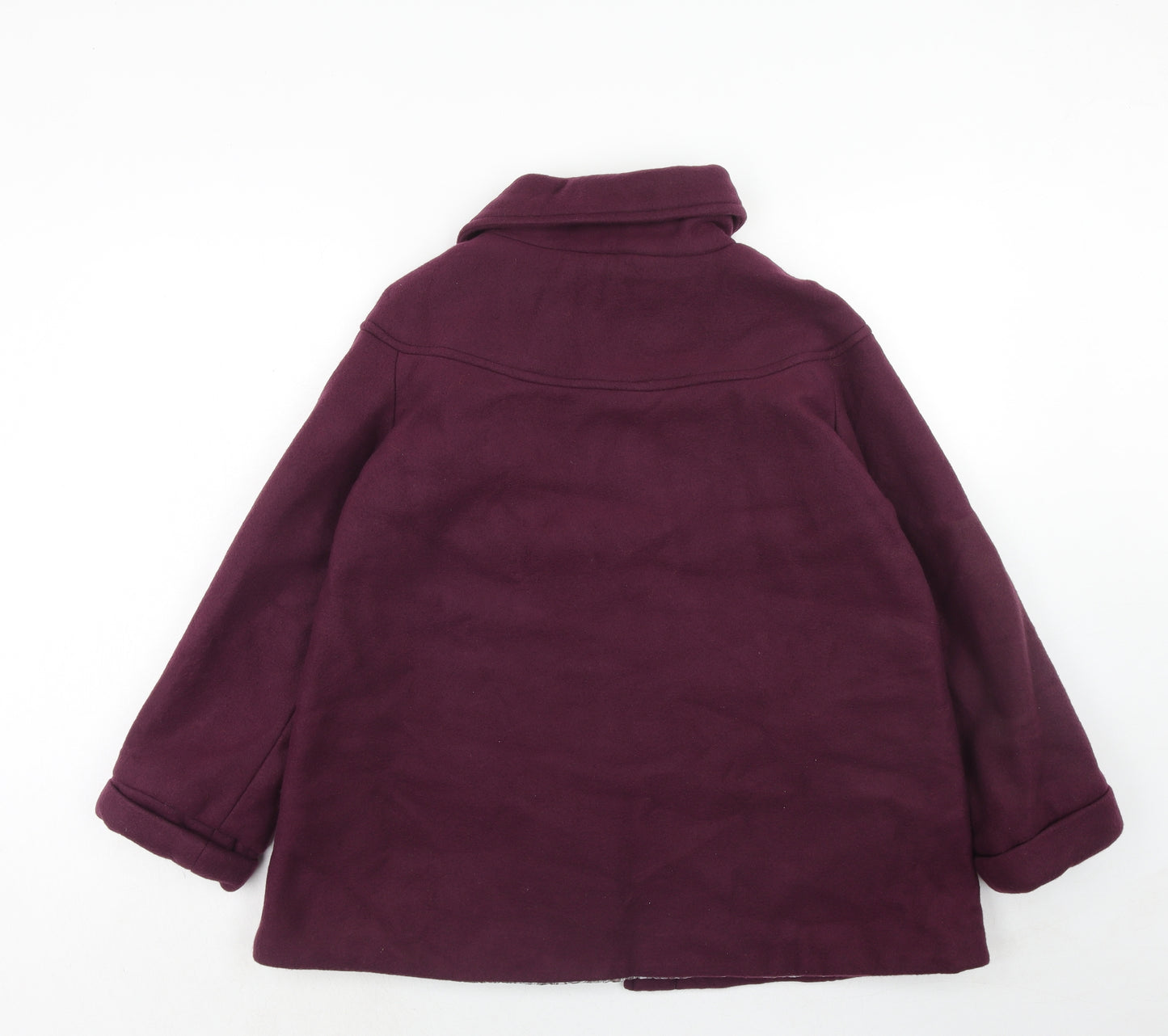 Anne De Lancay Womens Purple Jacket Size 14 Button