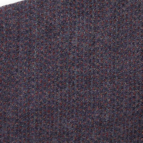 Requirements Womens Purple Geometric Jacket Size L Button