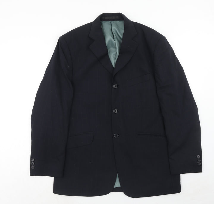 Marks and Spencer Mens Blue Wool Jacket Suit Jacket Size 40 Regular