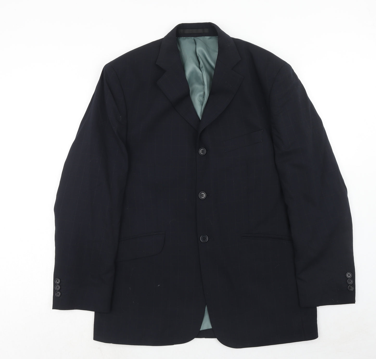Marks and Spencer Mens Blue Wool Jacket Suit Jacket Size 40 Regular