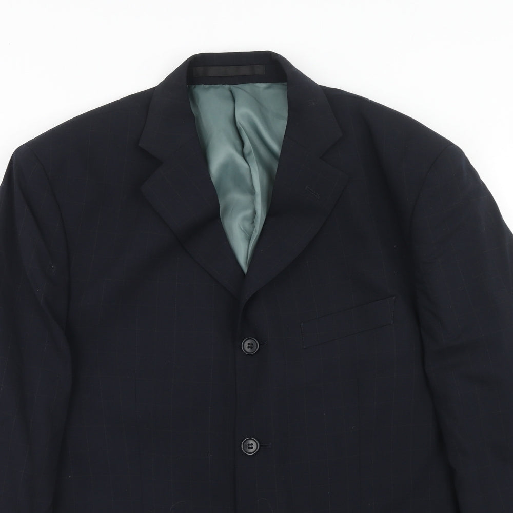 Marks and Spencer Mens Blue Wool Jacket Suit Jacket Size 40 Regular