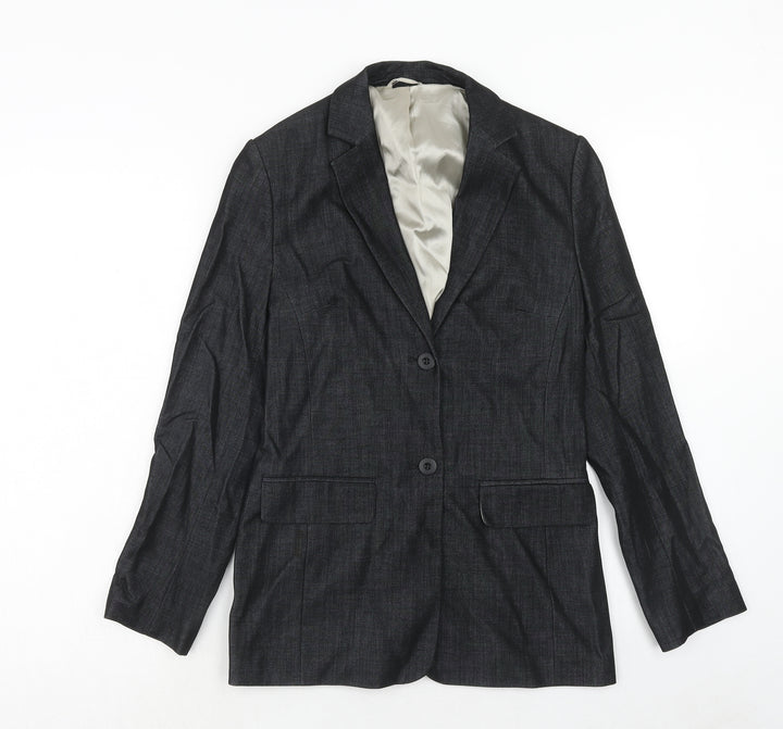Principles Womens Grey Wool Jacket Suit Jacket Size 8