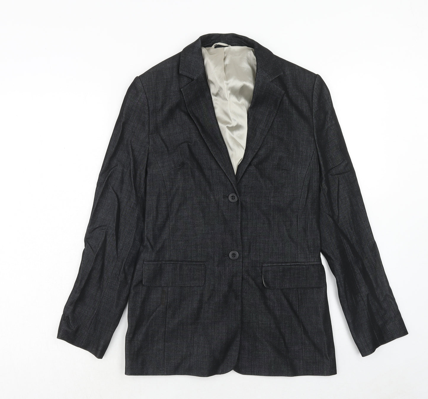 Principles Womens Grey Wool Jacket Suit Jacket Size 8