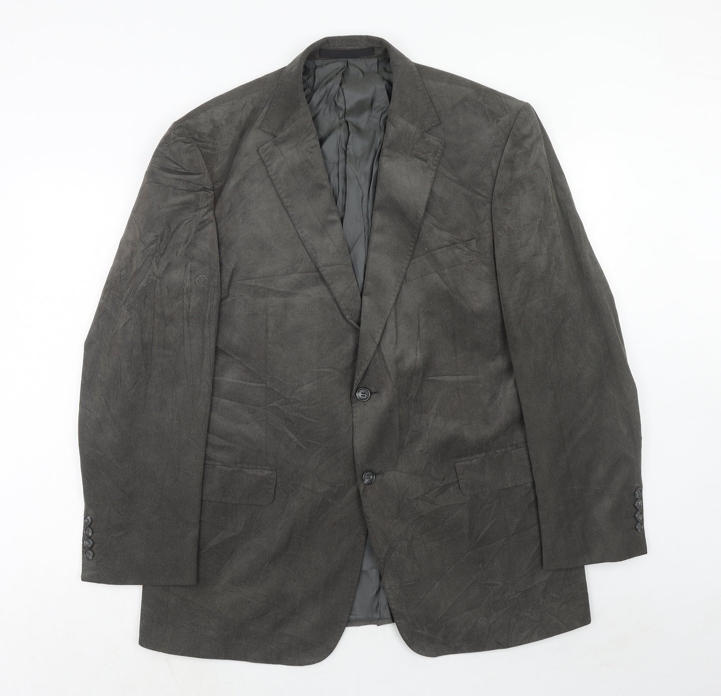 Marks and Spencer Mens Grey Polyester Jacket Blazer Size 42 Regular