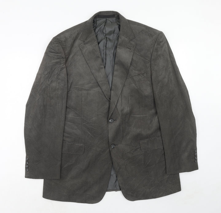 Marks and Spencer Mens Grey Polyester Jacket Blazer Size 42 Regular