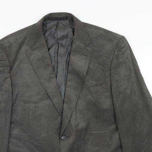Marks and Spencer Mens Grey Polyester Jacket Blazer Size 42 Regular