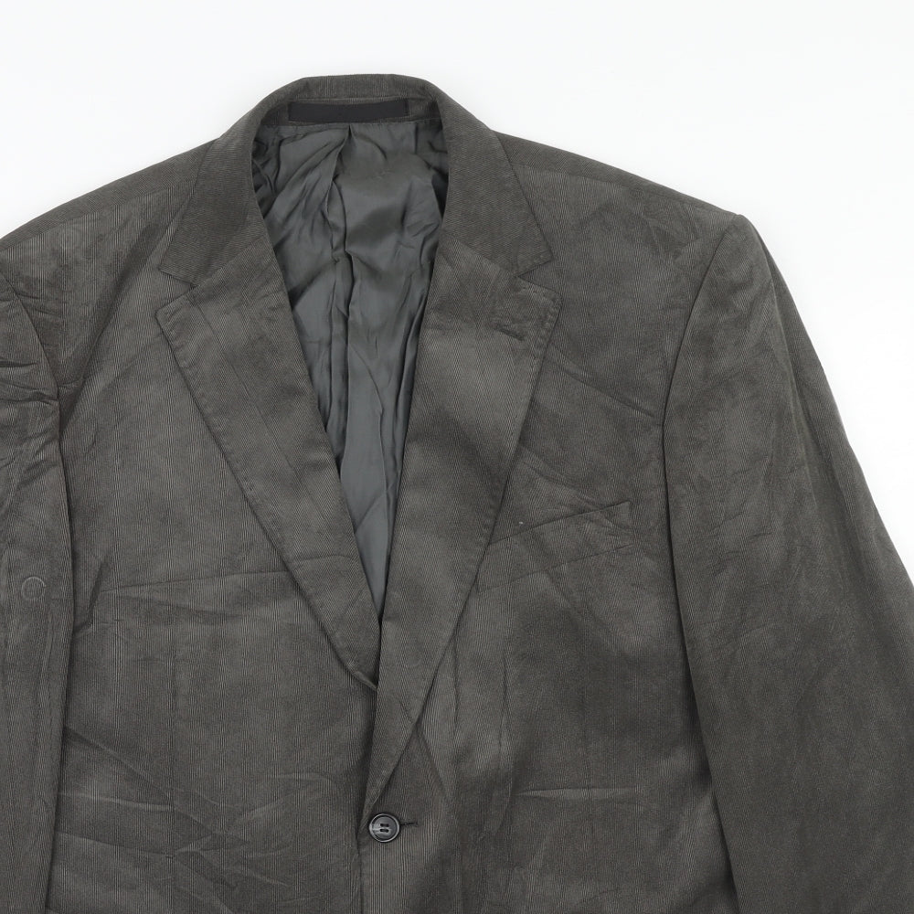 Marks and Spencer Mens Grey Polyester Jacket Blazer Size 42 Regular