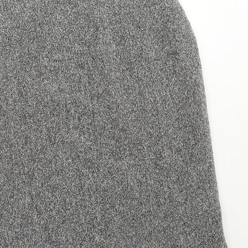 Precis Womens Grey Viscose A-Line Skirt Size 10 Zip