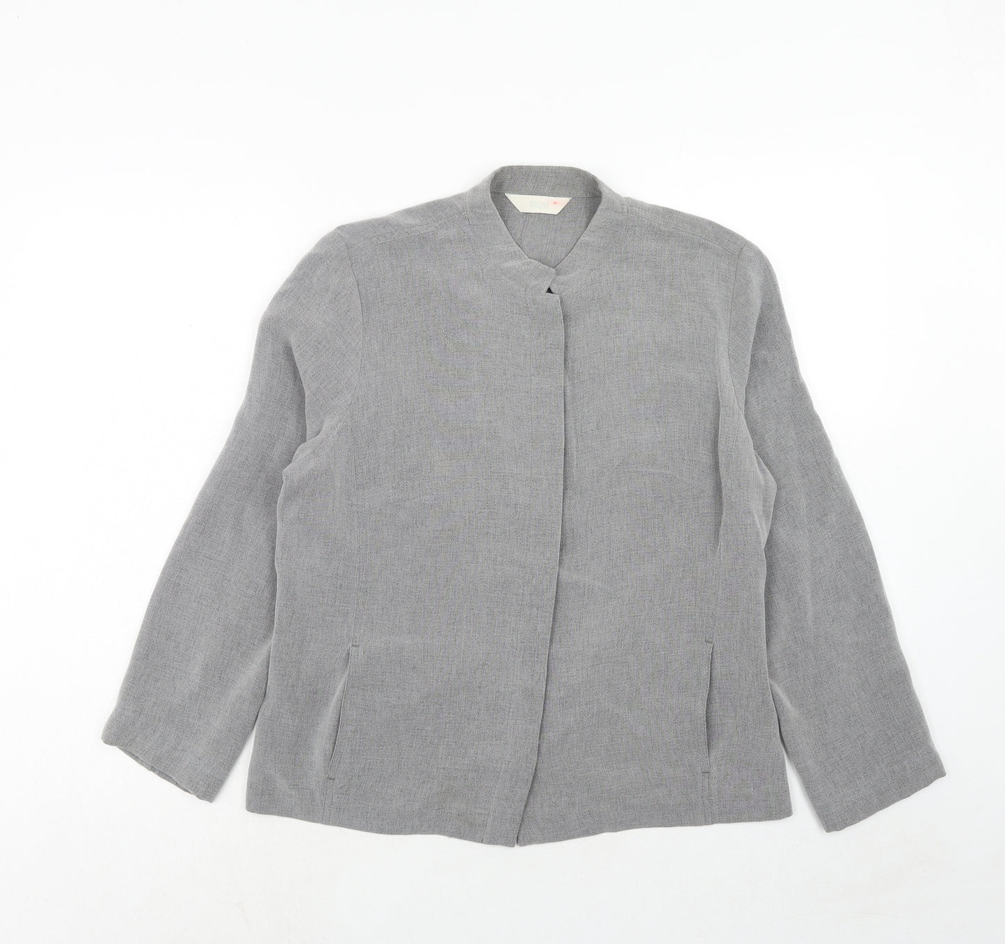 Marks and Spencer Womens Grey Jacket Blazer Size 14 Button