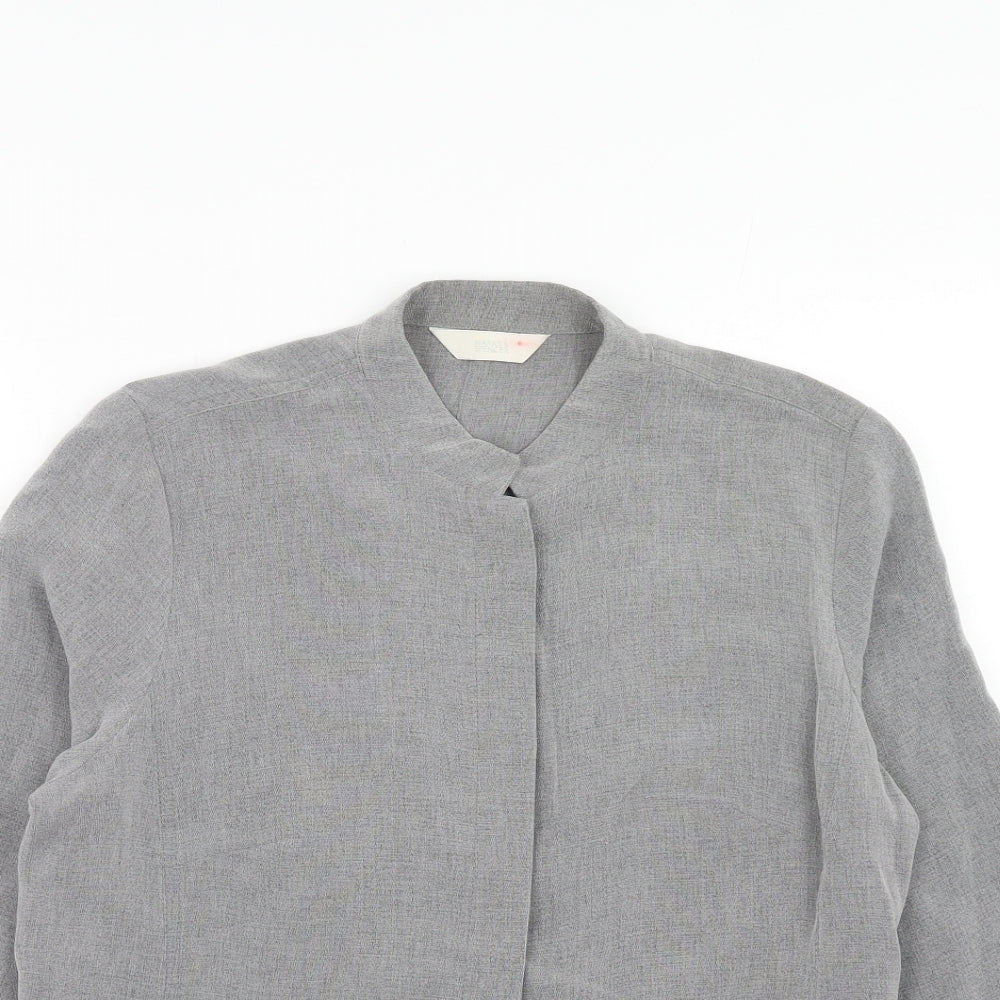 Marks and Spencer Womens Grey Jacket Blazer Size 14 Button