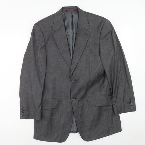 Felina Mens Grey Wool Jacket Suit Jacket Size 36 Regular