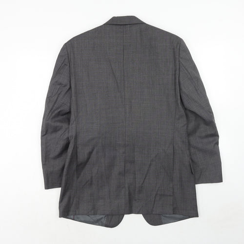 Felina Mens Grey Wool Jacket Suit Jacket Size 36 Regular