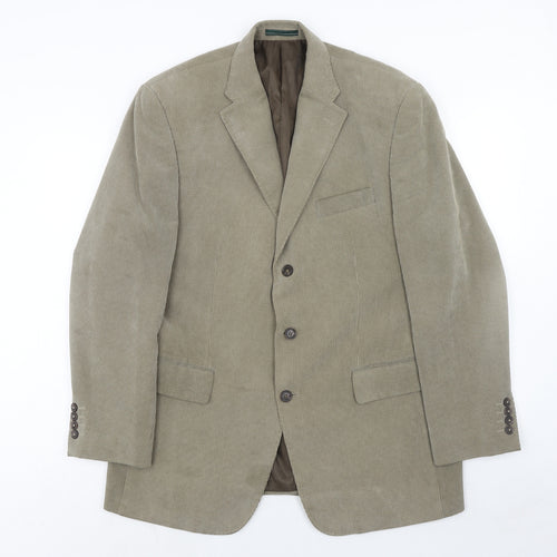 Greenwoods Mens Beige Polyester Jacket Blazer Size 42 Regular