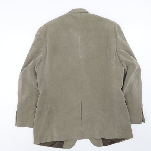 Greenwoods Mens Beige Polyester Jacket Blazer Size 42 Regular