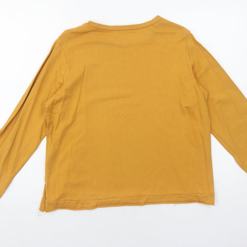 lft Womens Yellow Cotton Pullover Sweatshirt Size S Pullover