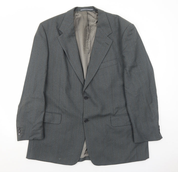 Wellington Mens Grey Wool Jacket Suit Jacket Size 46 Regular