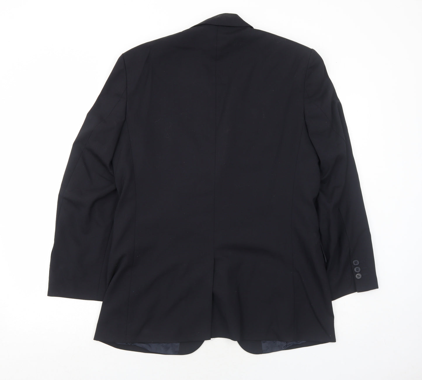 Karl Jackson Mens Black Polyester Jacket Suit Jacket Size 38 Regular