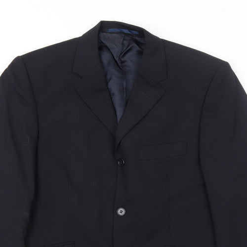 Karl Jackson Mens Black Polyester Jacket Suit Jacket Size 38 Regular