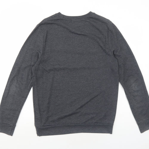 Topman Mens Grey Polyester Pullover Sweatshirt Size S - Music Takes Over