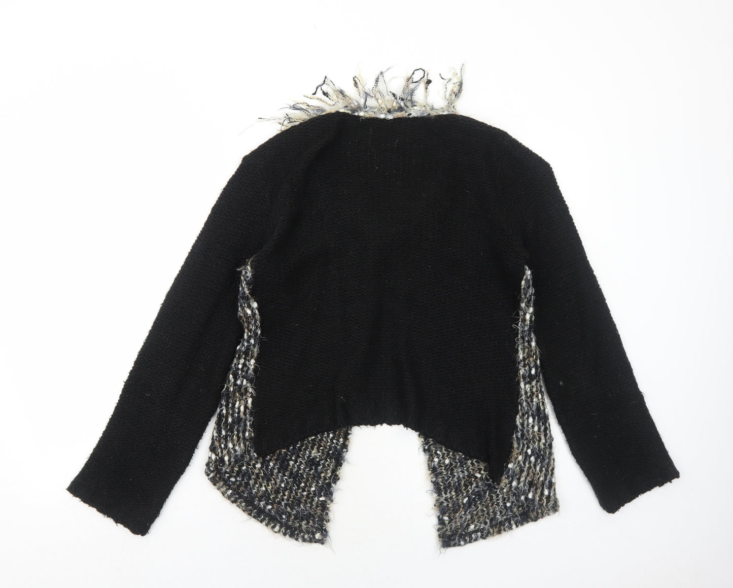 Marlene B Womens Black Round Neck Acrylic Cardigan Jumper Size M