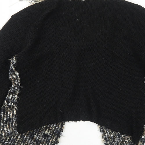 Marlene B Womens Black Round Neck Acrylic Cardigan Jumper Size M