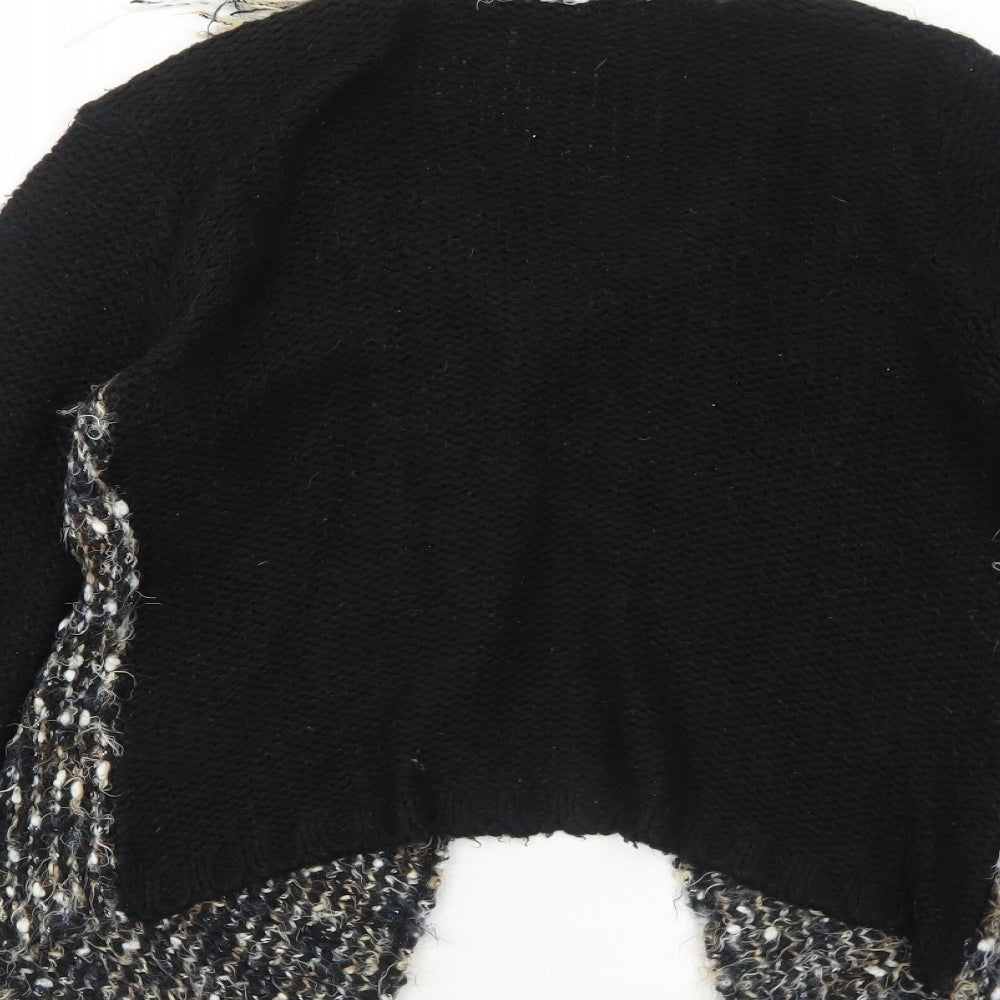 Marlene B Womens Black Round Neck Acrylic Cardigan Jumper Size M