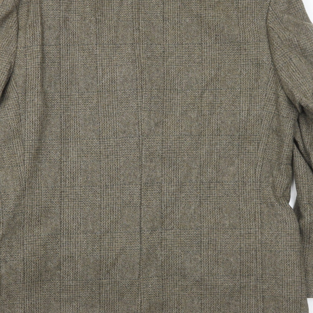 Liberty Mens Grey Plaid Wool Jacket Blazer Size 40 Regular