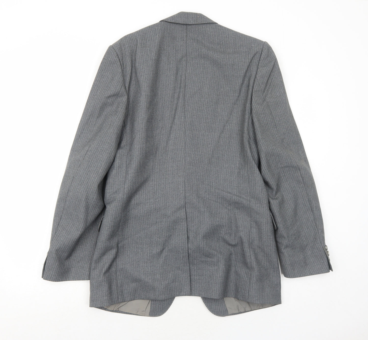 James Barry Mens Grey Striped Wool Jacket Suit Jacket Size 38 Regular