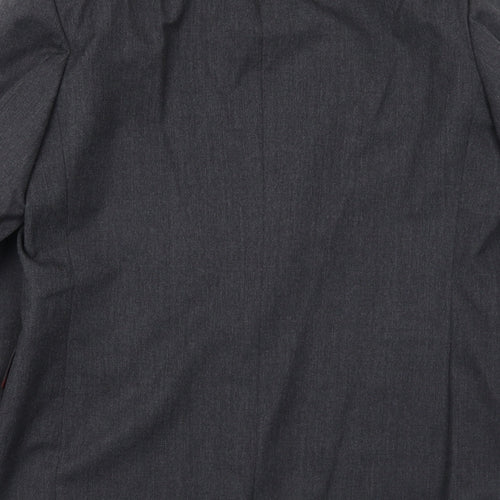 Business Solutions Mens Grey Polyester Jacket Suit Jacket Size 40 Regular