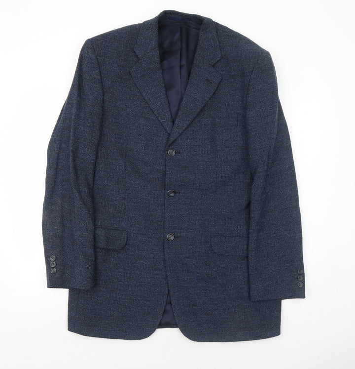 Beatties Mens Blue Wool Jacket Blazer Size 40 Regular