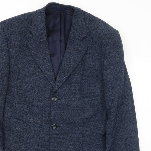 Beatties Mens Blue Wool Jacket Blazer Size 40 Regular