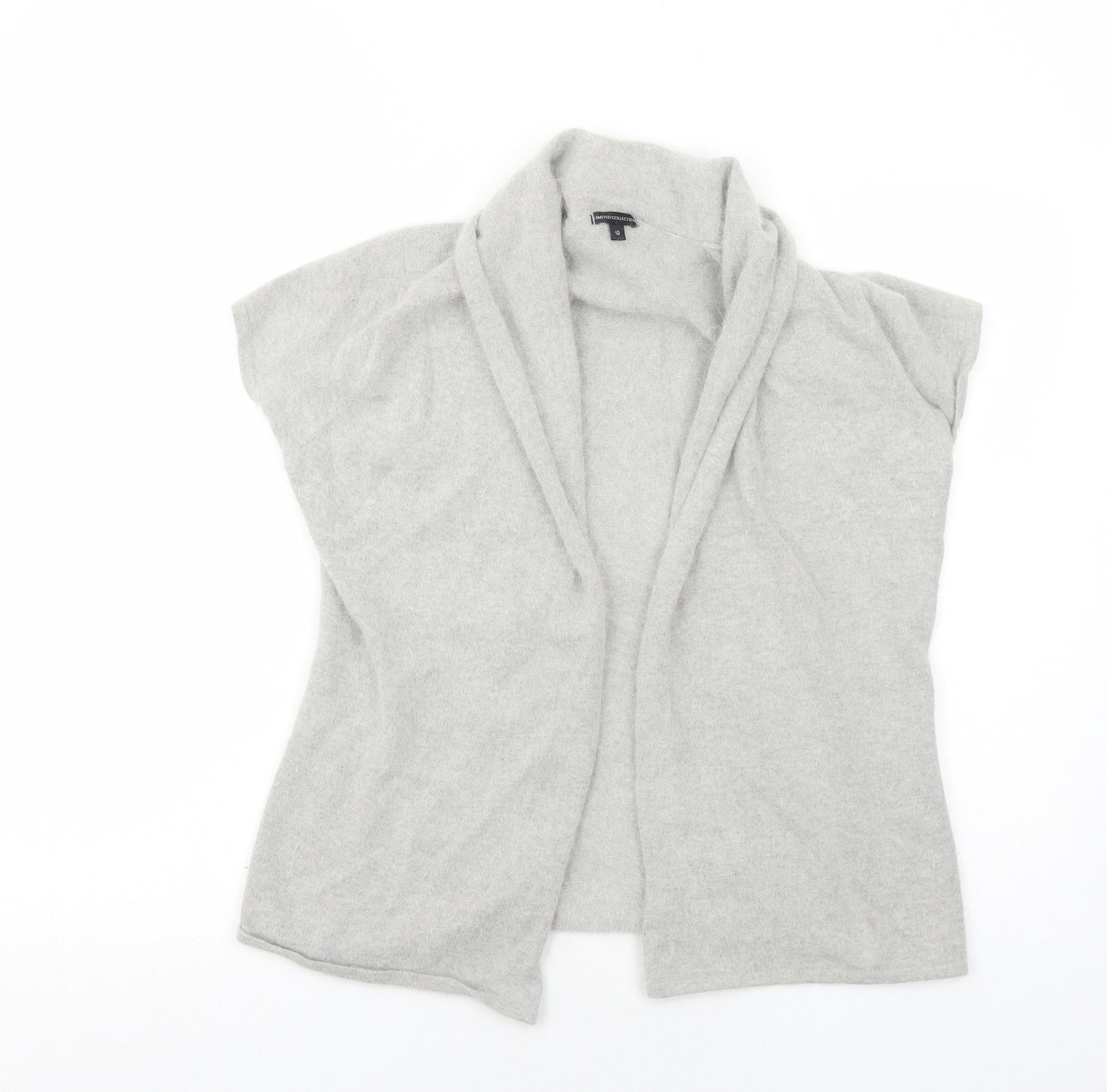 Marks and Spencer Womens Grey V-Neck Polyamide Cardigan Jumper Size 10