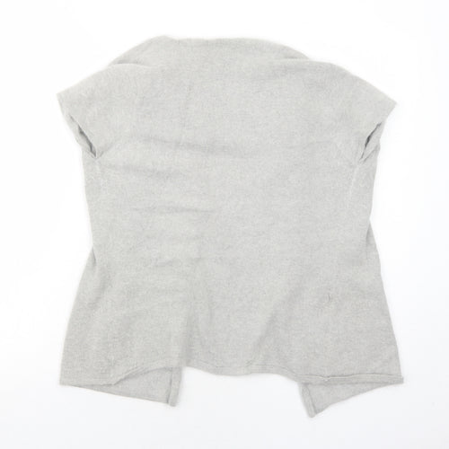 Marks and Spencer Womens Grey V-Neck Polyamide Cardigan Jumper Size 10