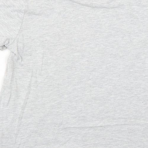 NEXT Boys Grey Cotton Basic T-Shirt Size 9 Years Round Neck Pullover