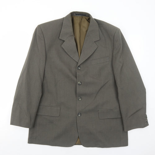 Vittoria Mens Grey Polyester Jacket Blazer Size 40 Regular