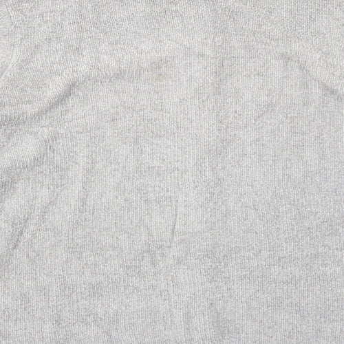 EWM Womens Grey Round Neck Acrylic Cardigan Jumper Size 20