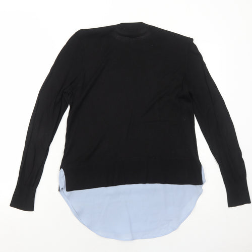 H&M Womens Black Round Neck Polyester Pullover Jumper Size S