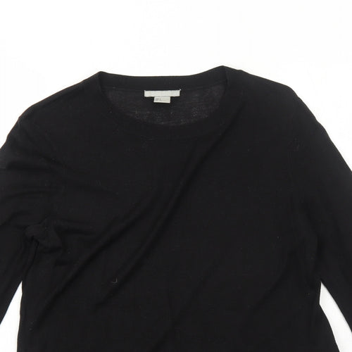 H&M Womens Black Round Neck Polyester Pullover Jumper Size S
