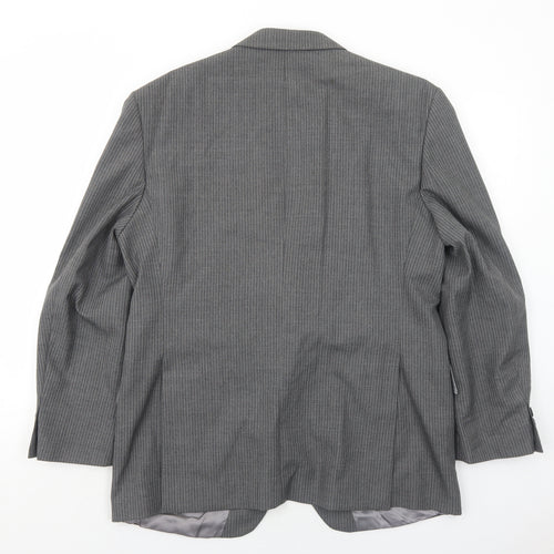Greenwoods Mens Grey Polyester Jacket Suit Jacket Size 42 Regular