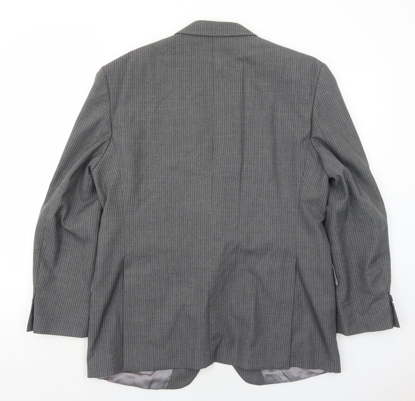 Greenwoods Mens Grey Polyester Jacket Suit Jacket Size 42 Regular