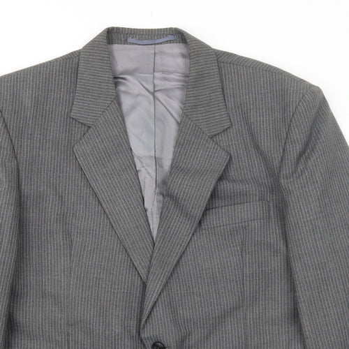 Greenwoods Mens Grey Polyester Jacket Suit Jacket Size 42 Regular