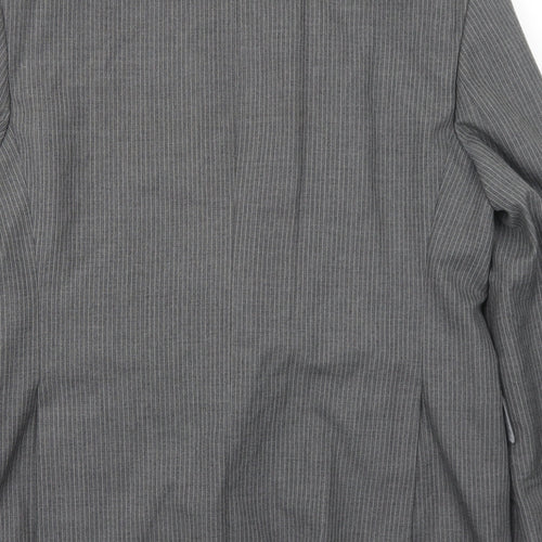 Greenwoods Mens Grey Polyester Jacket Suit Jacket Size 42 Regular