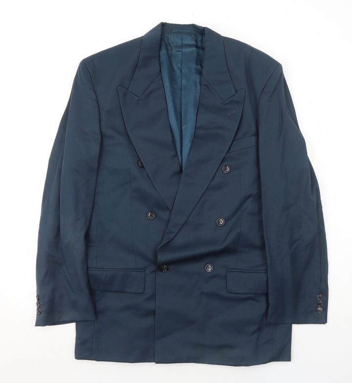 Skopes Mens Blue Polyester Jacket Suit Jacket Size 38 Regular