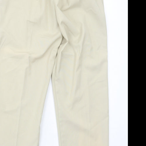 ARISTA Womens Beige Polyester Trousers Size 16 Regular