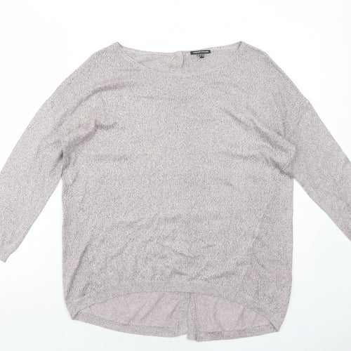 Warehouse Womens Pink Round Neck Cotton Pullover Jumper Size 10