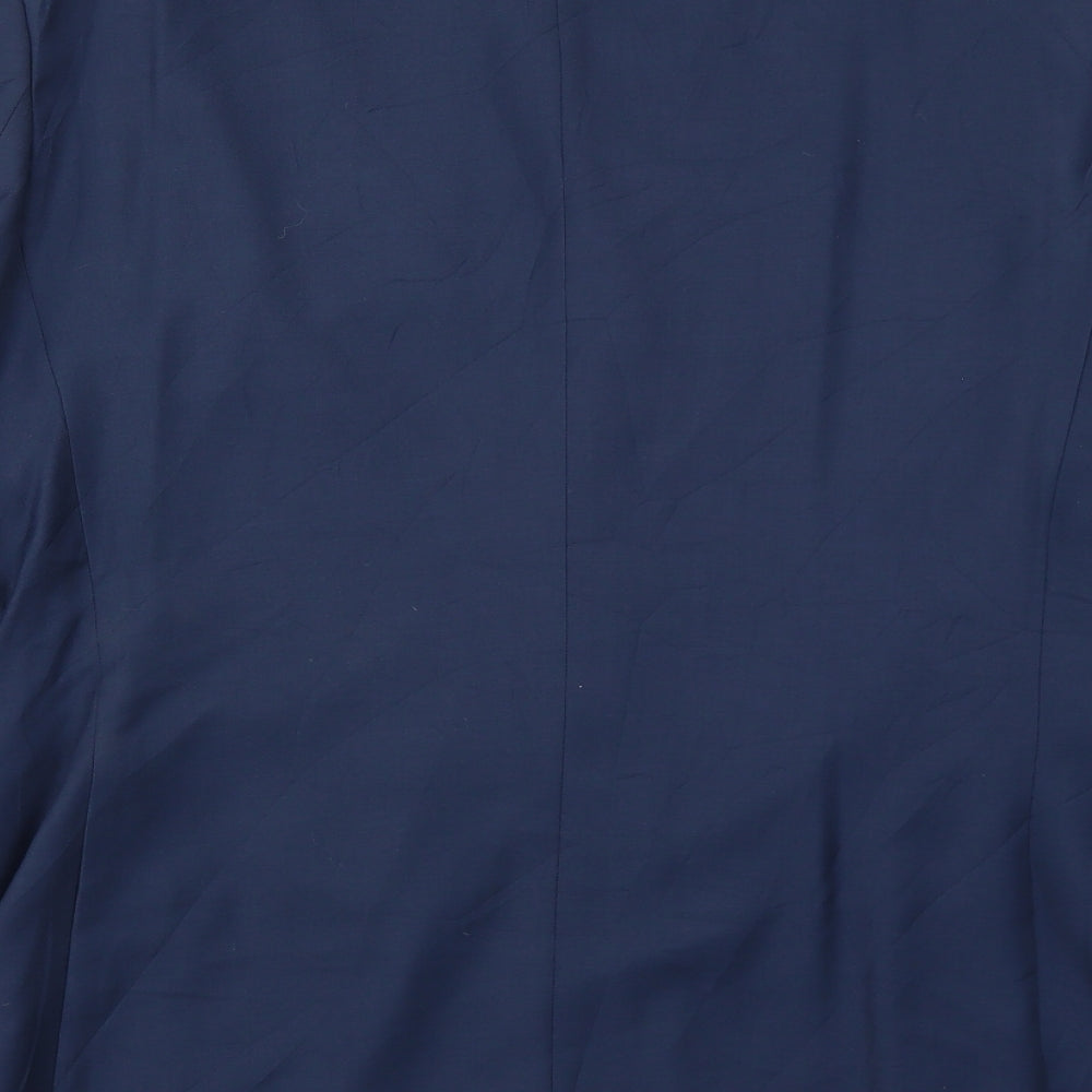 Marks and Spencer Mens Blue Polyester Jacket Suit Jacket Size 42 Regular