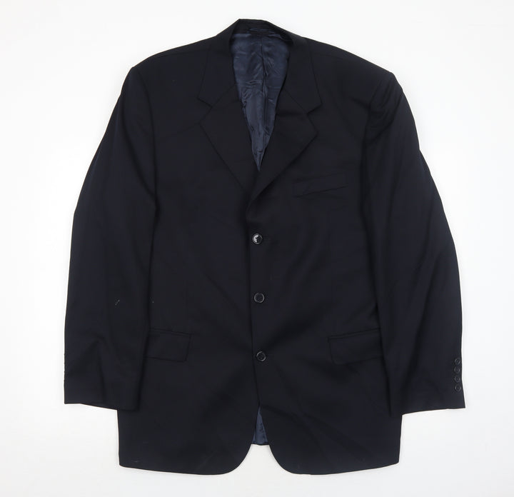 Coleman&Watson Mens Blue Wool Jacket Suit Jacket Size 44 Regular